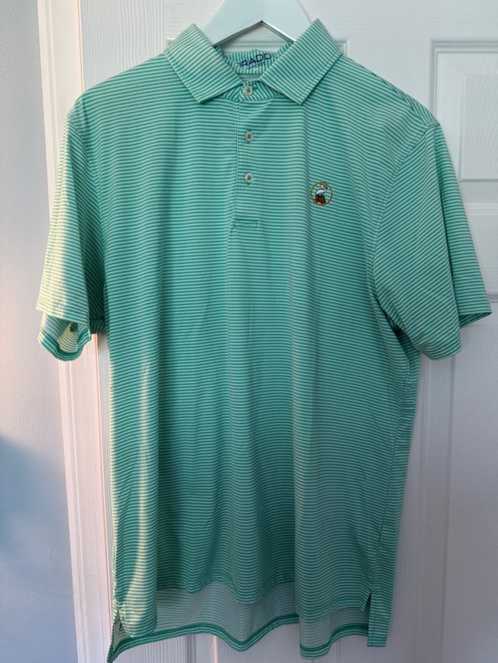 Madison Polo Shirt in Seafoam Stripe